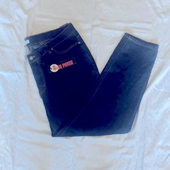 Jower Power 30 Skinny Jeans Womens Straight Leg Dark Wash Denim Pant 14/15 NWT - Picture 10 of 14
